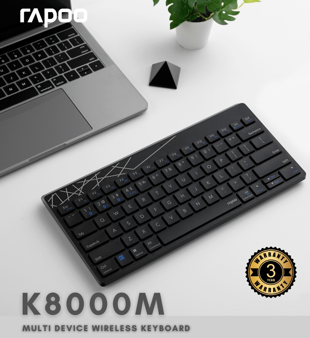 RAPOO-K8000M Wireless Keyboard image 1