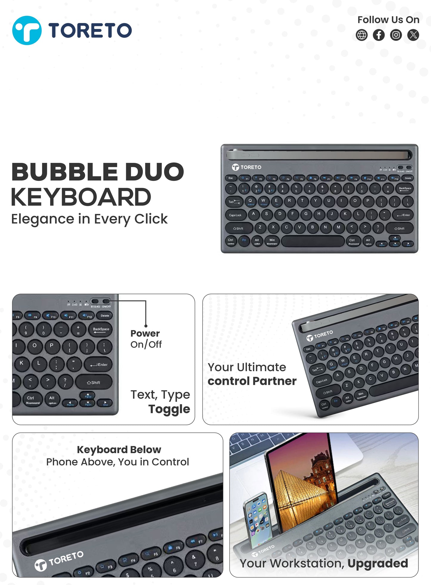 Toreto Bubble Duo Keyboard
