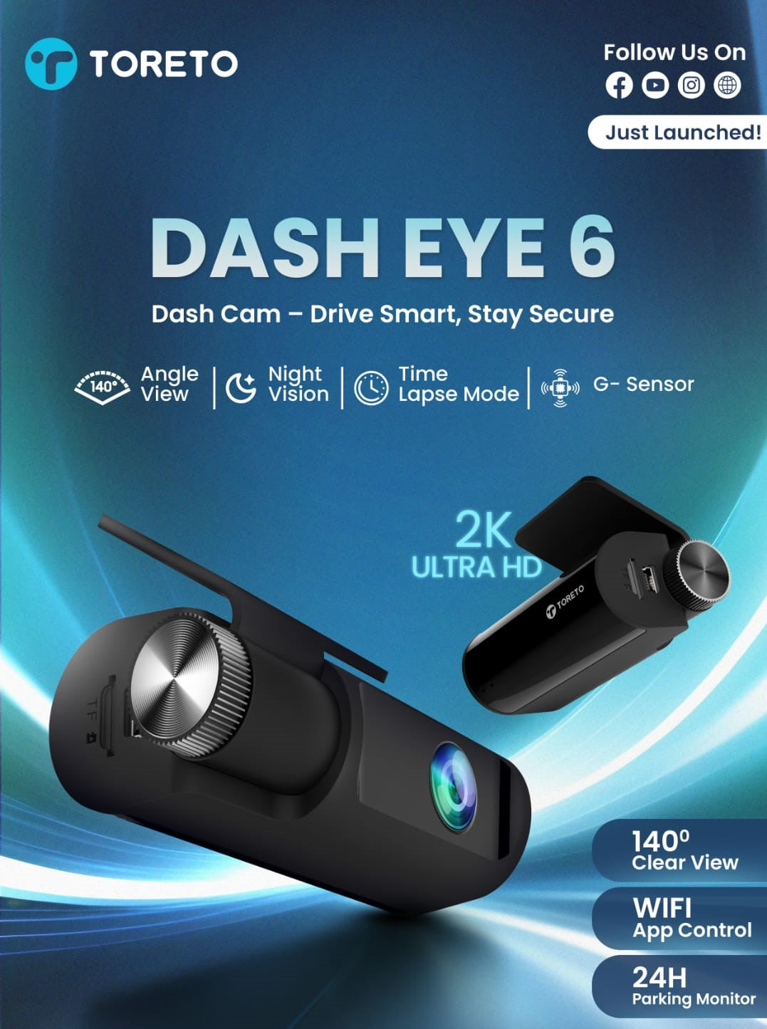 Toreto Dash Eye 6 Camera