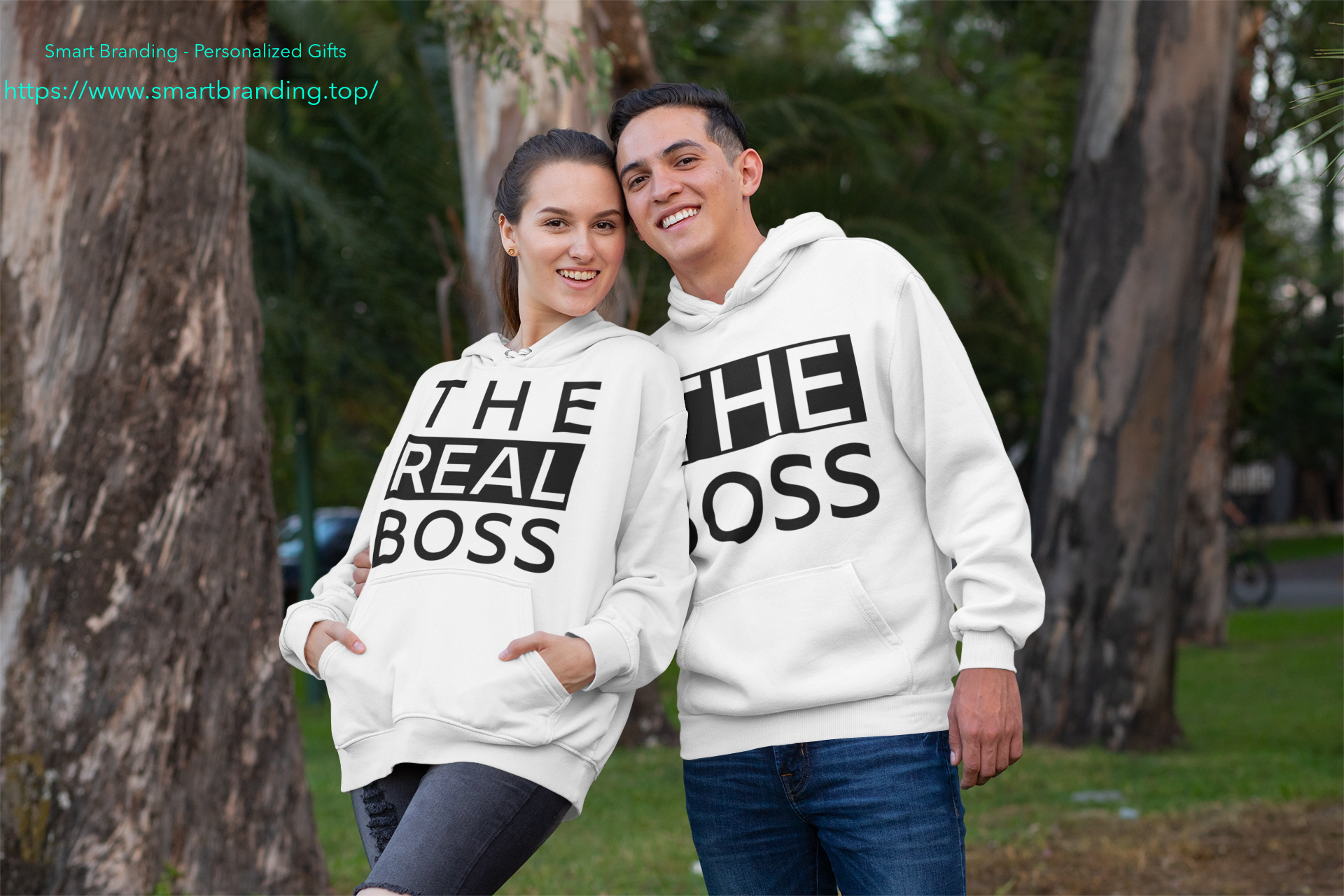 Couples Hoodie Sweatshirt-The Boss image 1