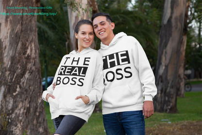 Couples Hoodie Sweatshirt-The Boss image 1