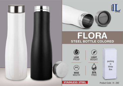 Flora steel bottle colored - Capacity 1L approx image 1