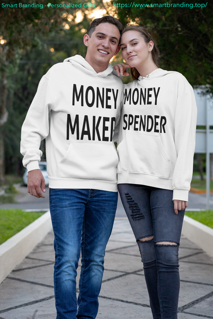 Couples Hoodie-Money Maker & Spender image 6