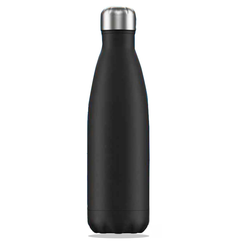 Stainless Steel Water Bottle Matt Black Double Wall image 0