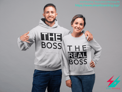 Couples Hoodie Sweatshirt-The Boss image 4