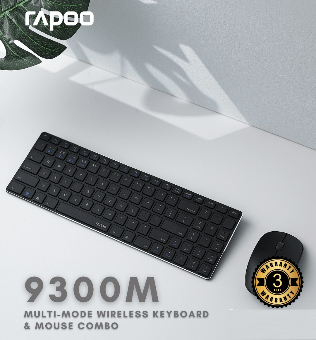 RAPOO-9300M wireless keyboard &amp; mouse image 0