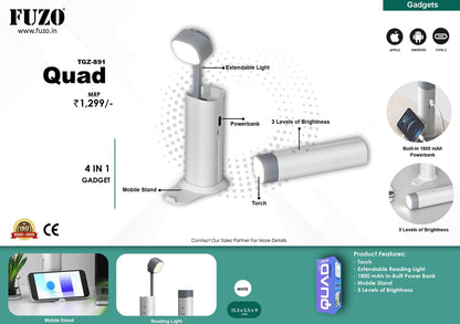 FUZO Quad White plastic 4 in 1 Gadget image 2