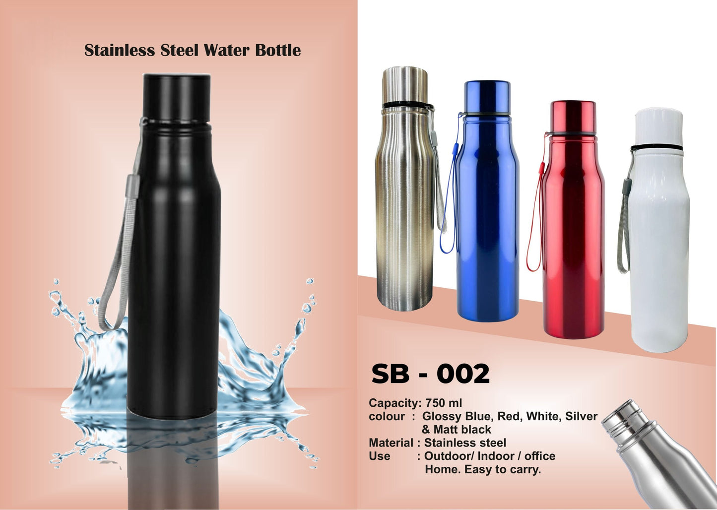 Stainless Steel Bottle Glossy image 1