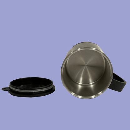 Stainless Steel Mug with Lid Silver image 1