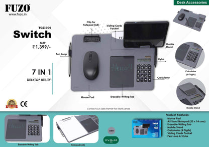 Black Leather FUZO Switch Desktop Utility image 1