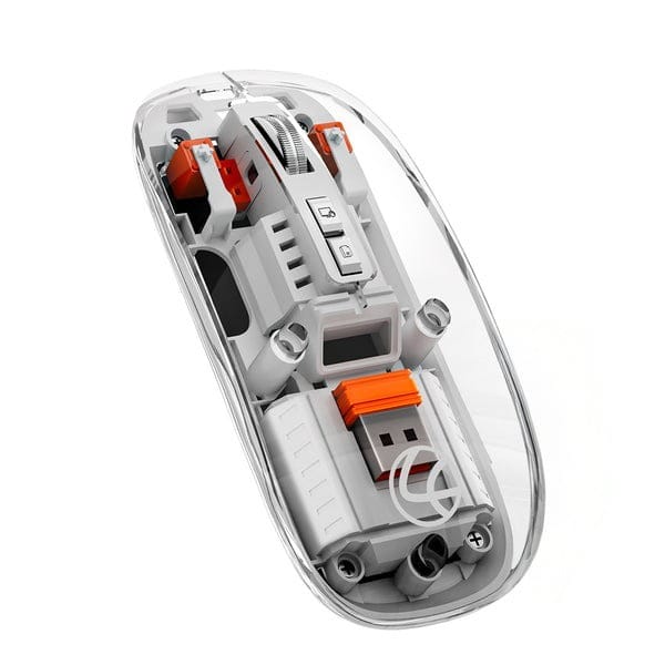 Trendy Plus 2.4G &amp; Dual BT Wireless Mouse With Desktop Lock Key White image 0