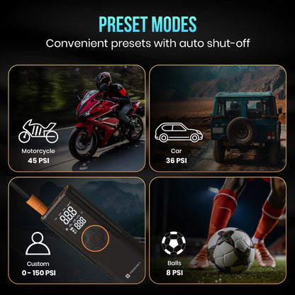 Portronics Vayu 4.0 Tyre Inflator with 2-in-1 Rechargeable &amp; Corded Power image 2