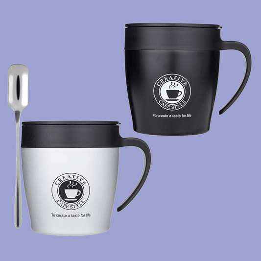 Travel Steel Coffee mug with Spoon image 0