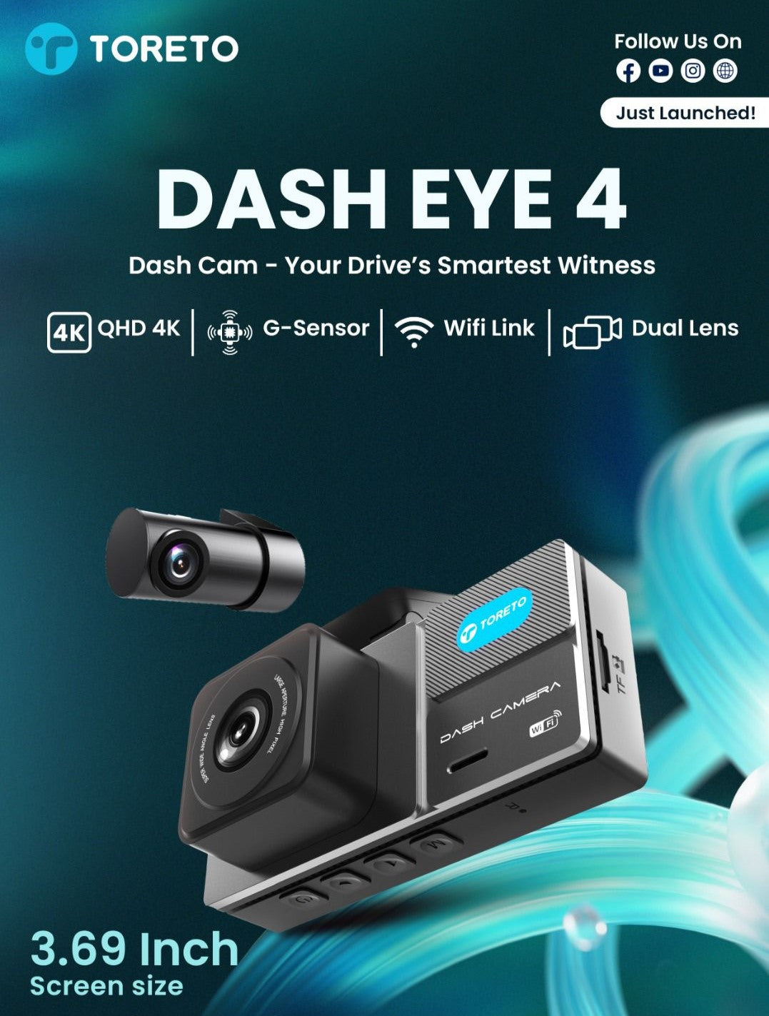 Toreto Dash Eye 4 Camera