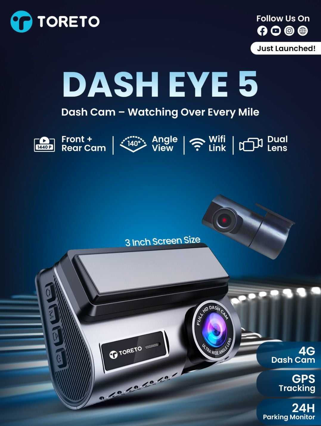 Toreto Dash Eye 5 Camera