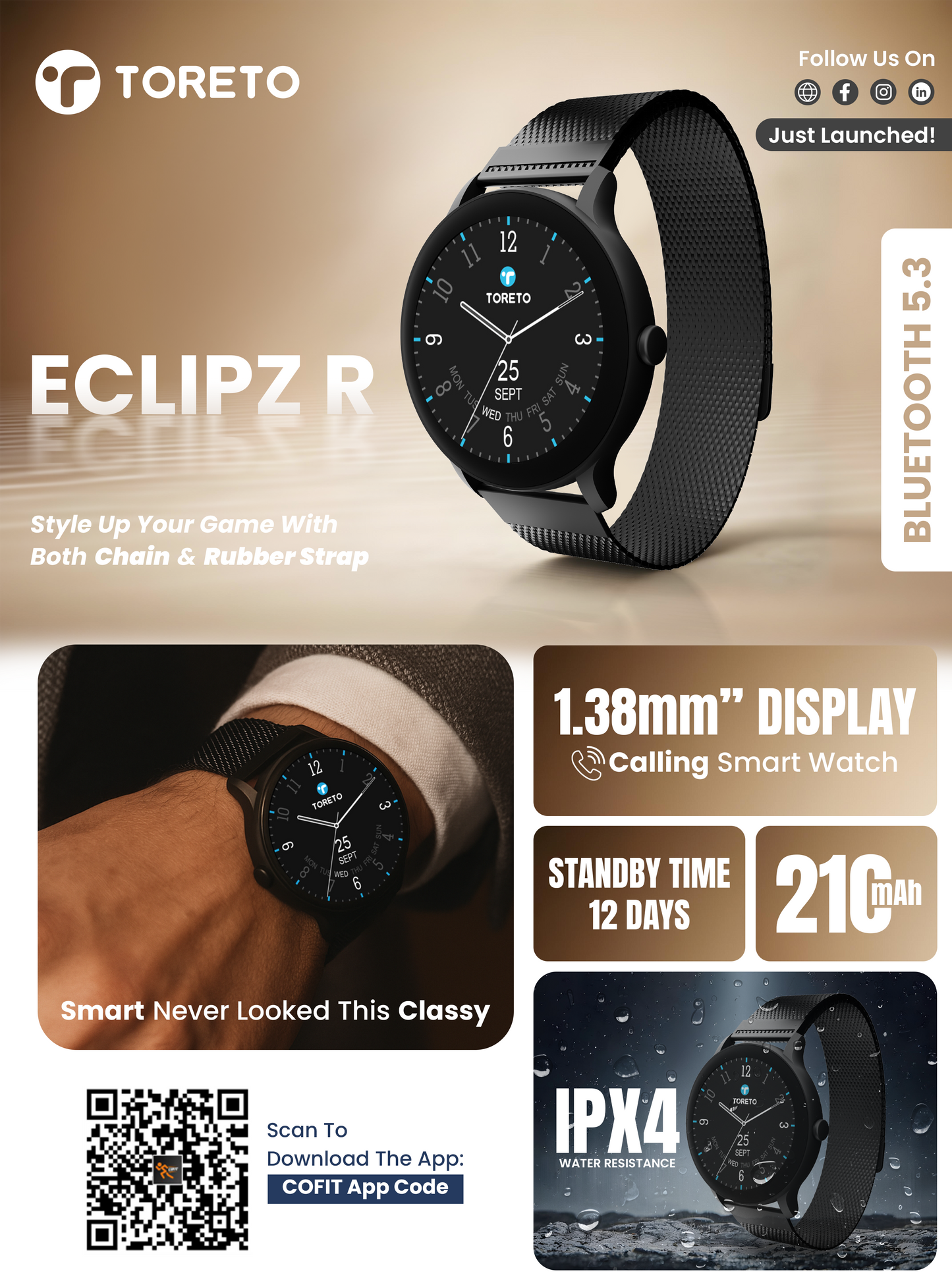 Toreto Eclipz R Smart Watch