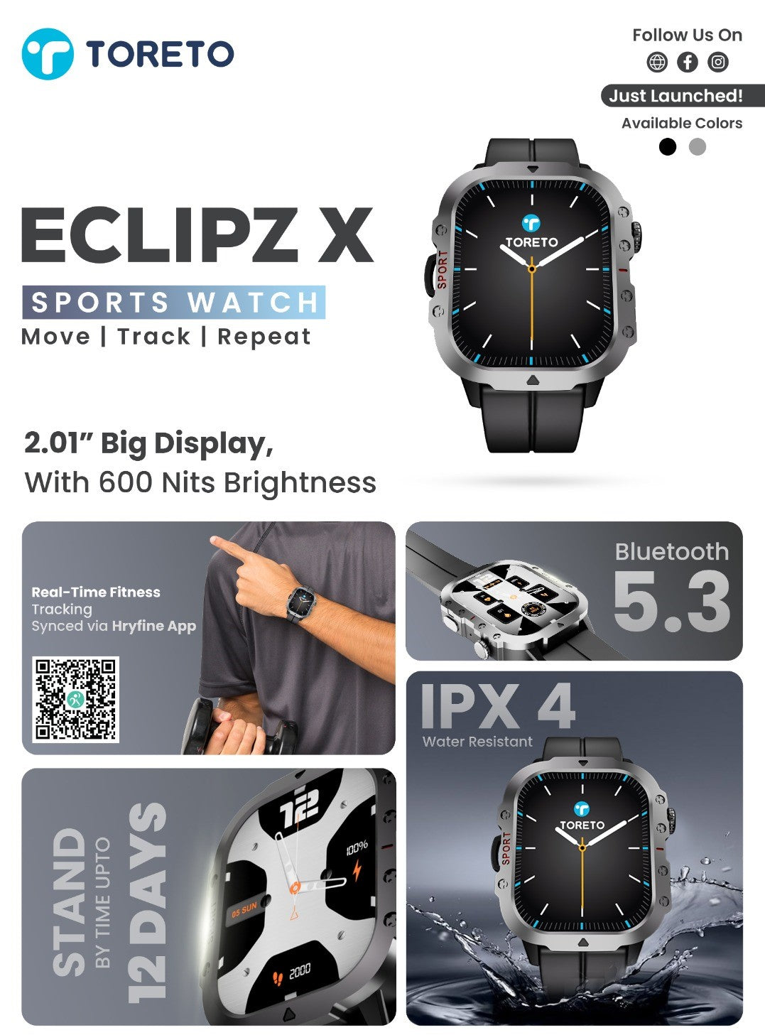 Toreto Eclipz X Sports Watch