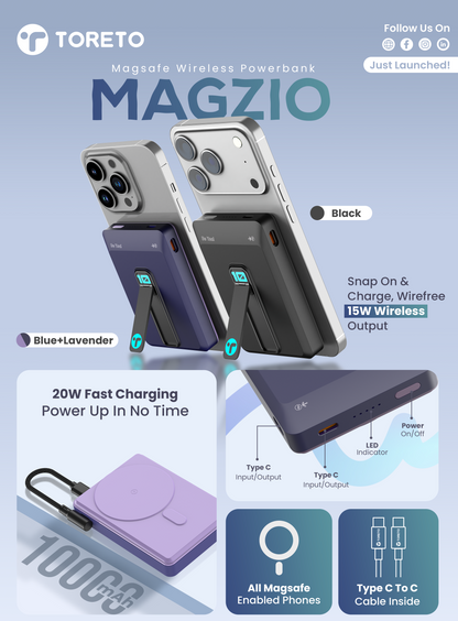 Toreto Magzio Wireless Power Bank