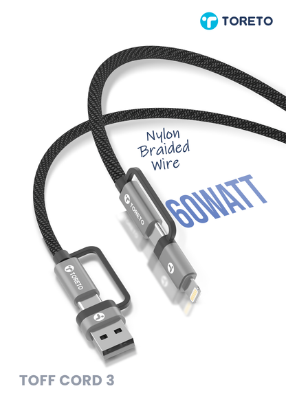 Toreto Tuff Cord 4 in 1 Charger wire