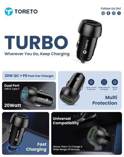 Toreto Turbo Car Charger