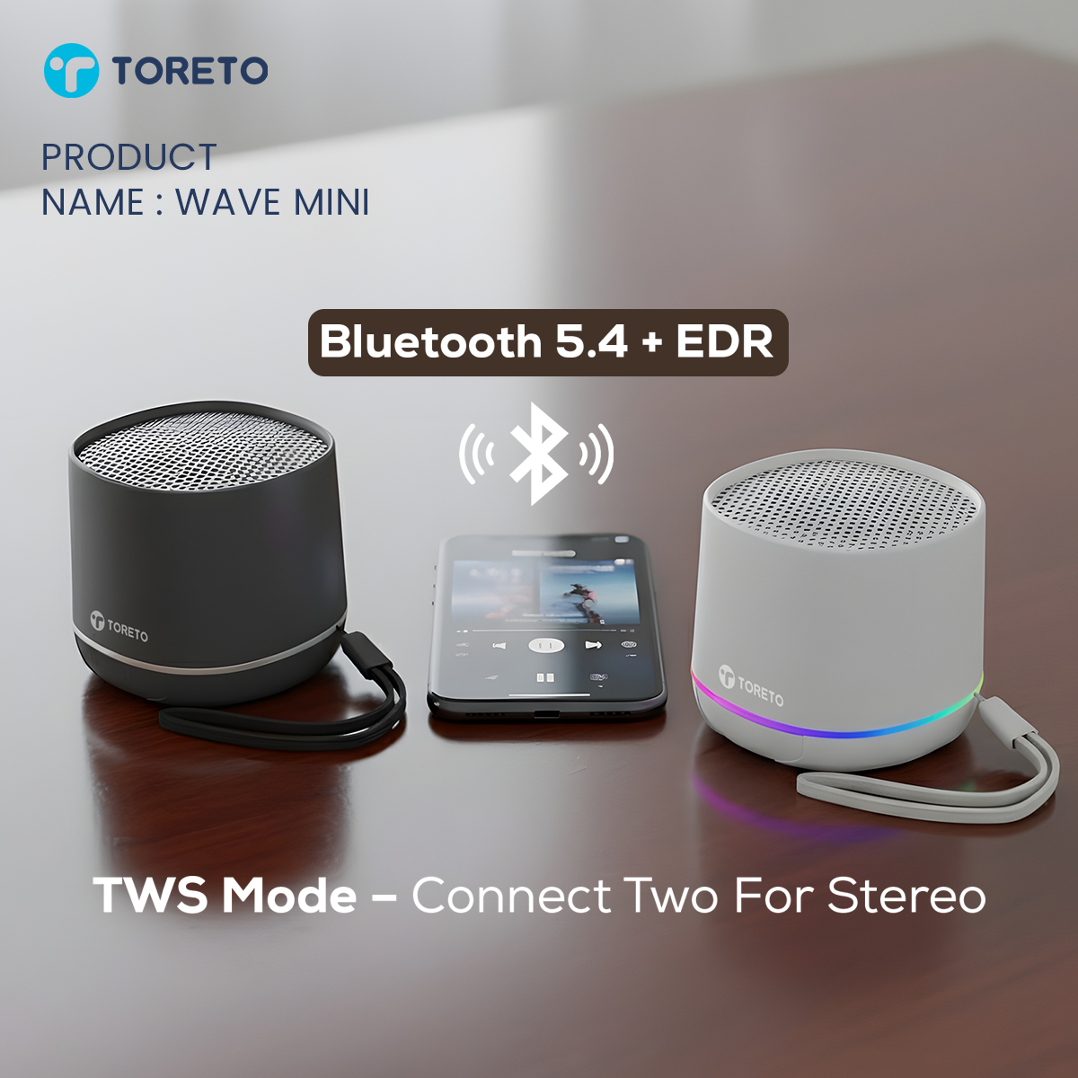 Toreto Wave Mini Portable Speaker