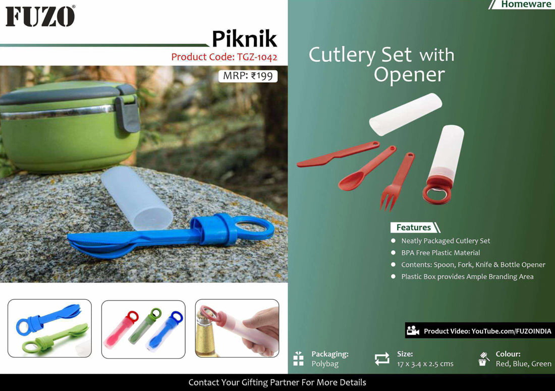 Fuzo PIKNIK Cutlery Set With Opener image 1