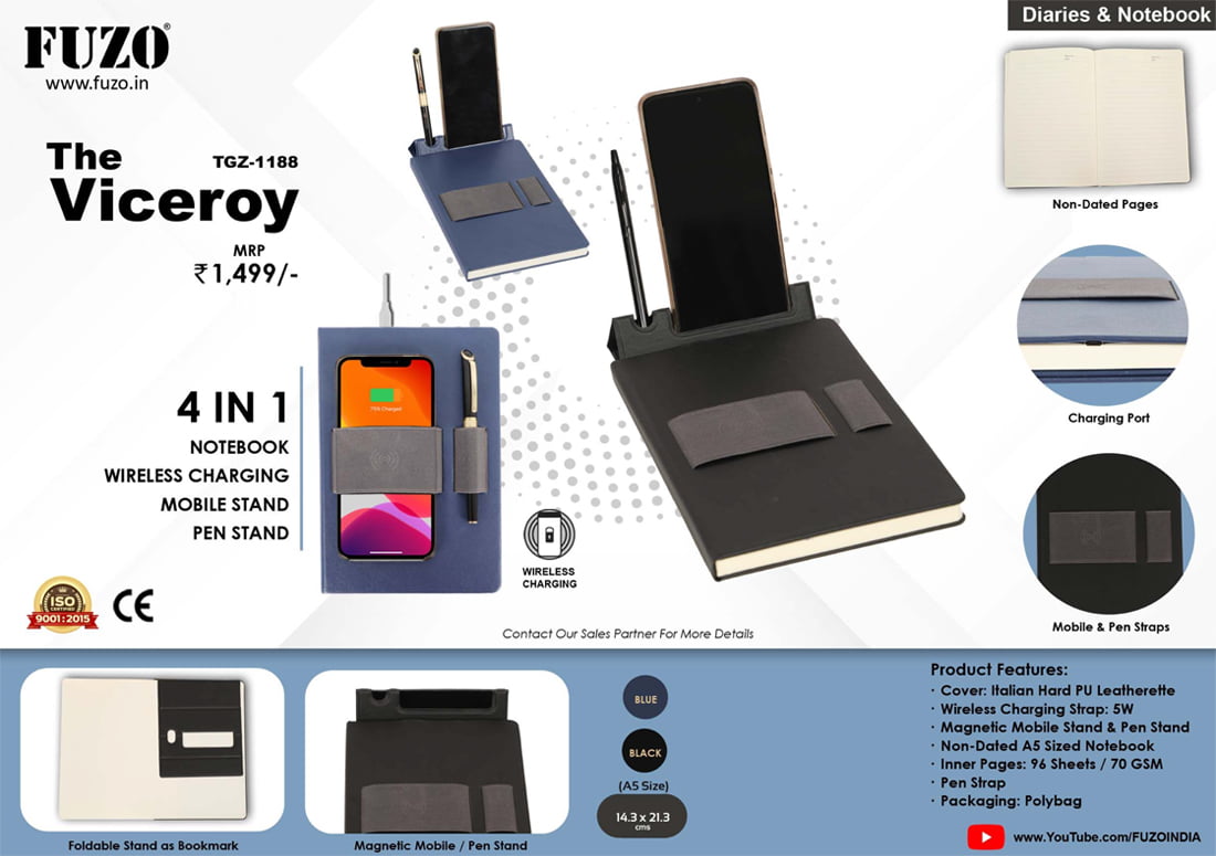 Fuzo Viceroy Notebook with Wireless Charging image 2