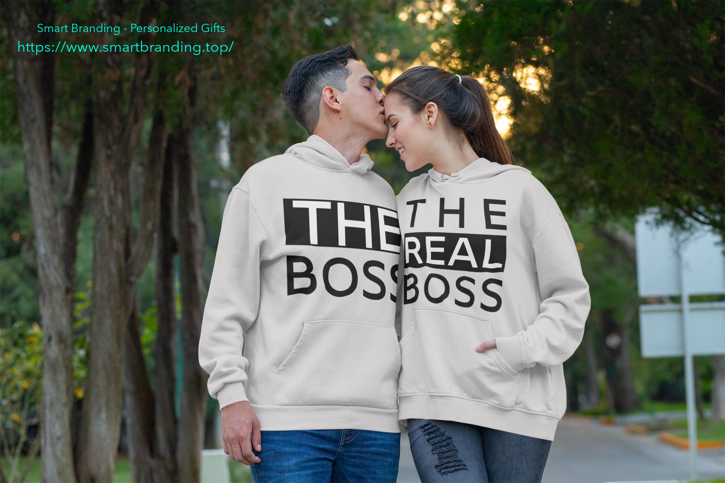 Couples Hoodie Sweatshirt-The Boss image 2