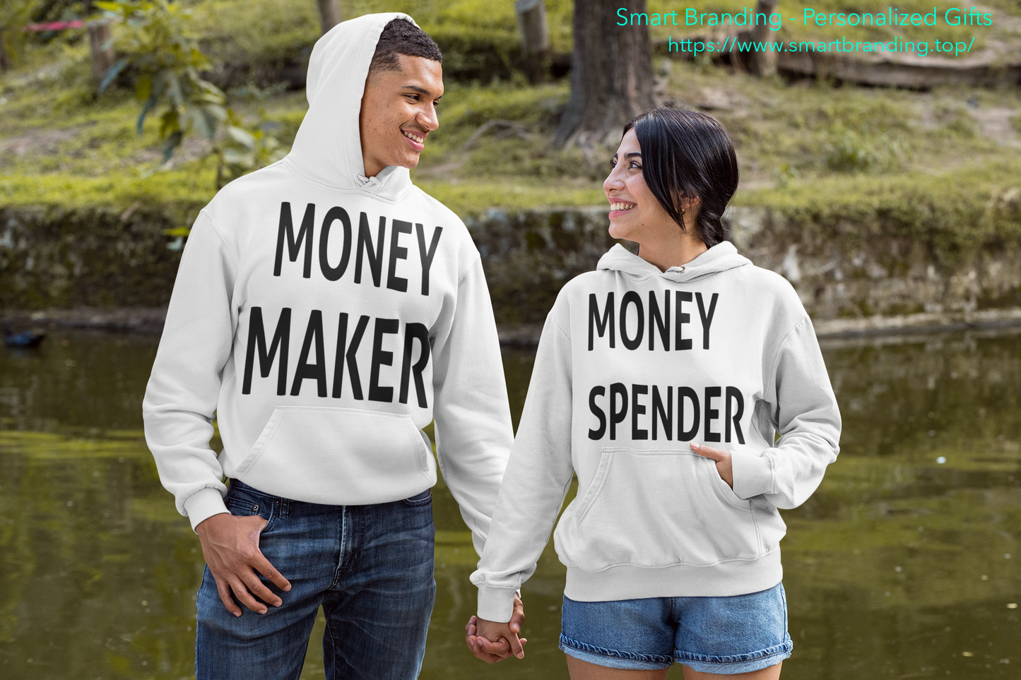 Couples Hoodie-Money Maker & Spender image 7
