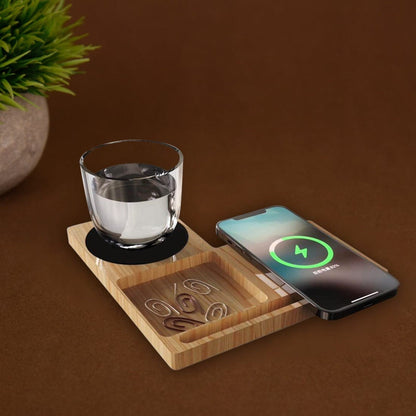 Willow 3.0 15W Wireless Charger With Cup warmer &amp; Phone Stand image 0