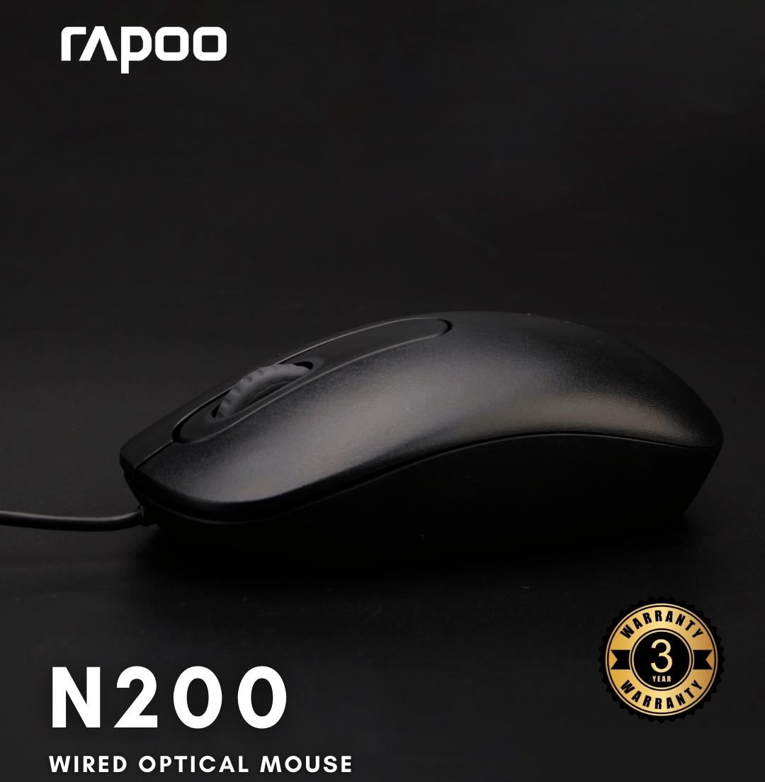 RAPOO-N200 Wired Optical Mouse image 0