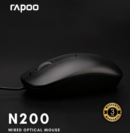 RAPOO-N200 Wired Optical Mouse image 0