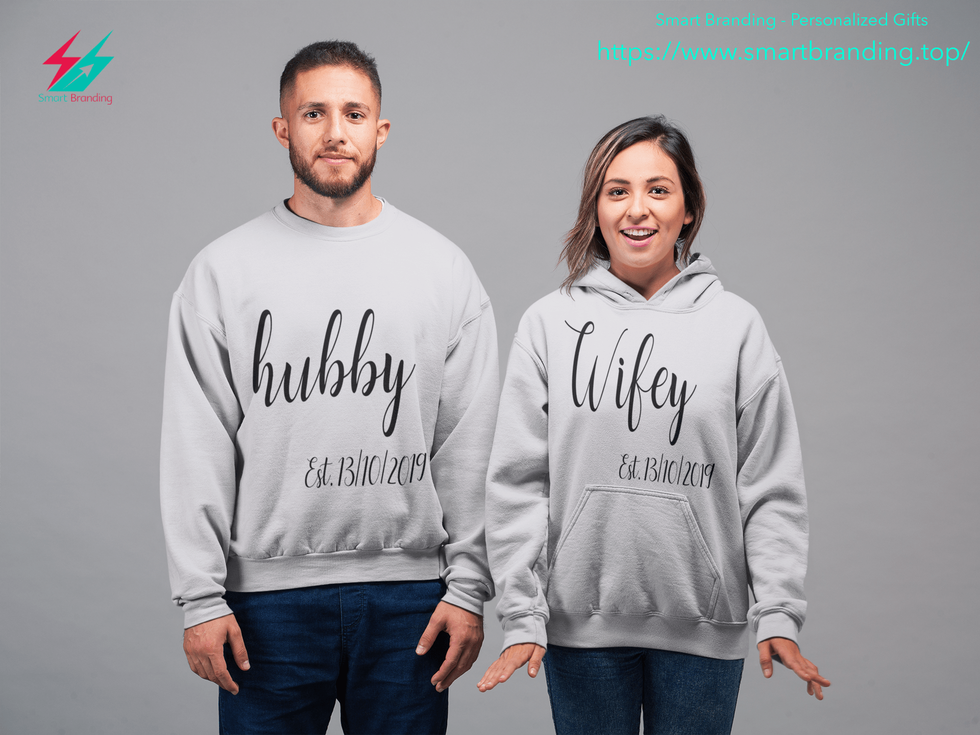 Hubby wifey sweatshirts best sale